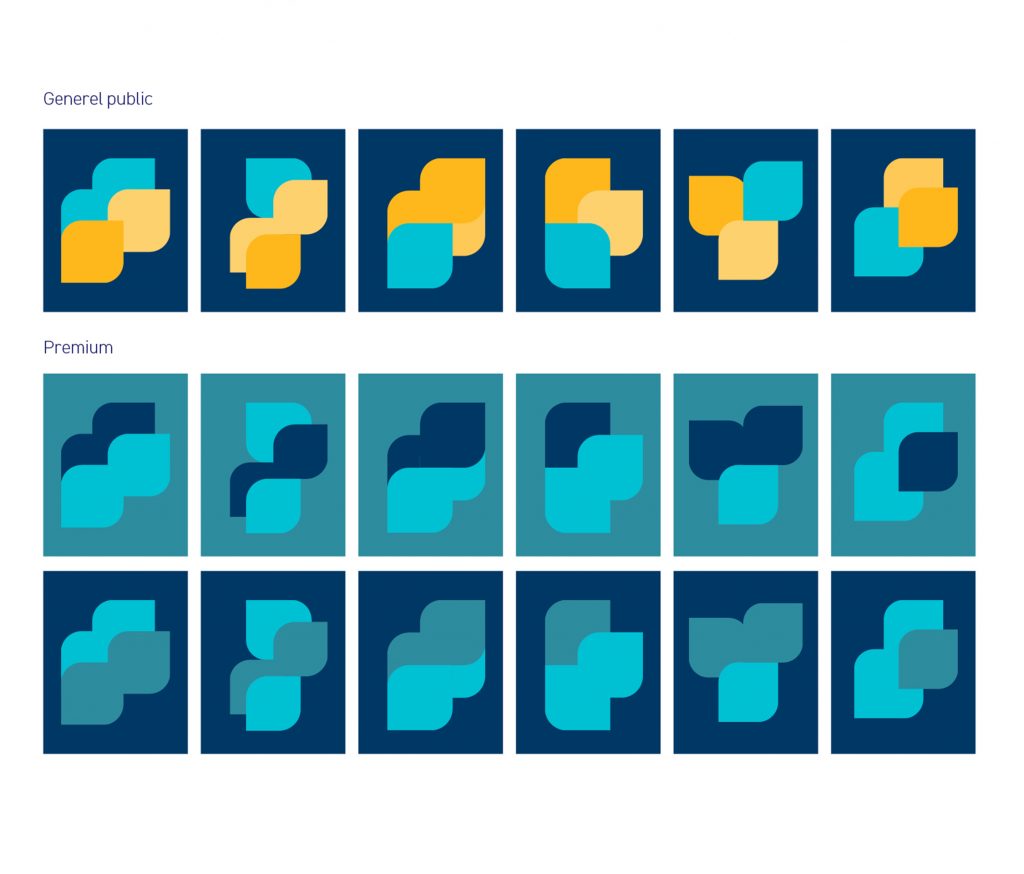 Eine farbliche Codierung der Special Shapes findet zwischen General Public  und Premium statt.